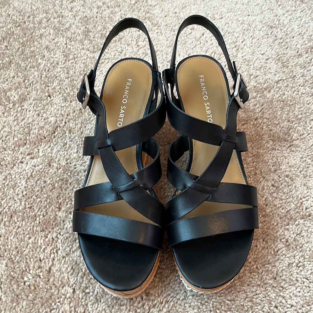 Franco Sarto Carine Cork Platform Wedges - Picture 2 of 7